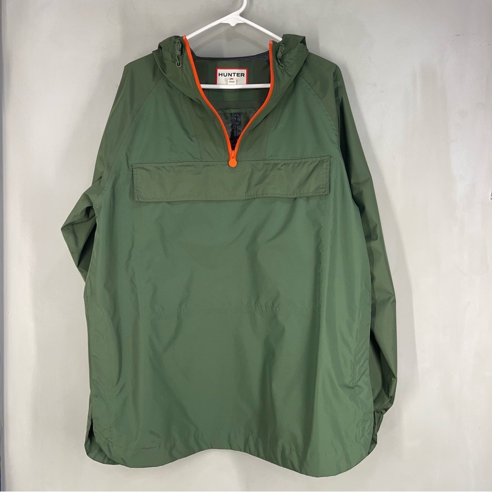 Hunter for Target Green 1/4 Zip Pullover Raincoat Jacket Windbreaker Mens Medium - Picture 7 of 13